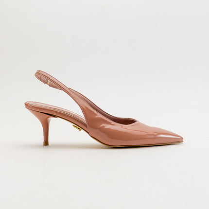 Cozy Thin Heel Dusty Rose Patent Leather Stiletto 153║