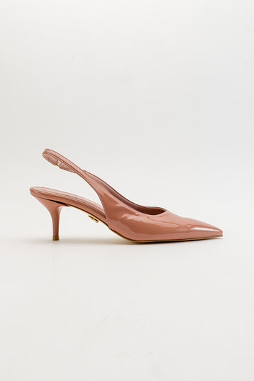 Cozy Thin Heel Dusty Rose Patent Leather Stiletto 153║