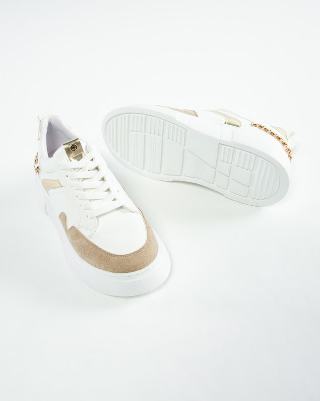 White Women's Vegan Sneakers -276