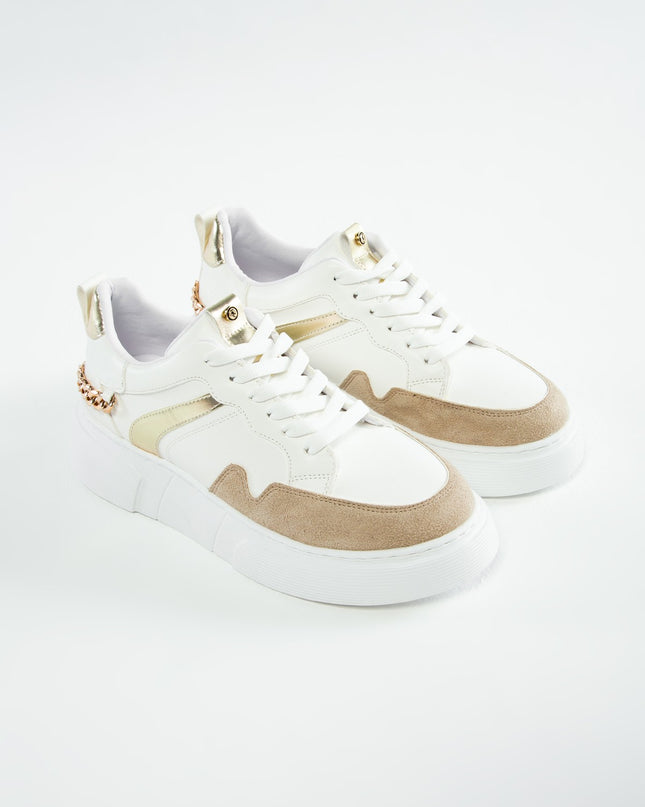 White Women's Vegan Sneakers -276