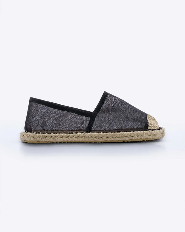 Kafyen Mesh Jute Espadrille Black ●11