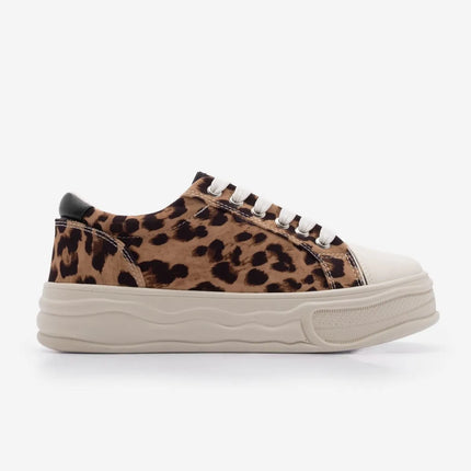 Women's Sneaker Thick Sole Leopard -288