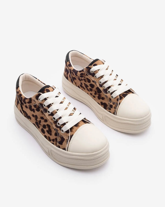 Women's Sneaker Thick Sole Leopard -288