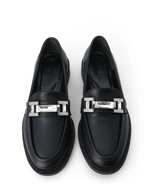 Hosre Stone Buckle Loafer أسود -345