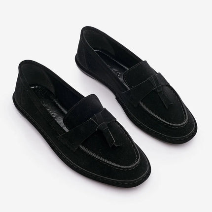 Kostav Women's Loafer Foldable Casual Shoes Black -416