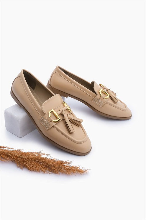 Women's Loafer Buckle Casual Shoes Satrus - Beige 700