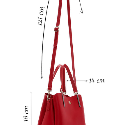 Women's Red Long Strap Shoulder Bag