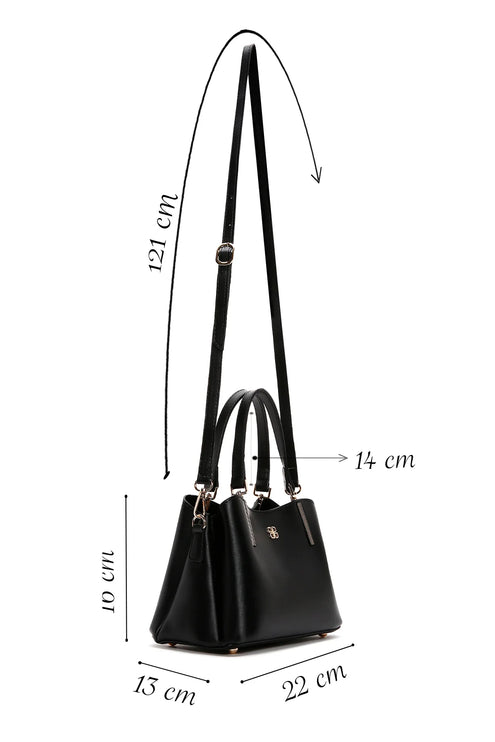 Women's Black Long Strap Shoulder Bag