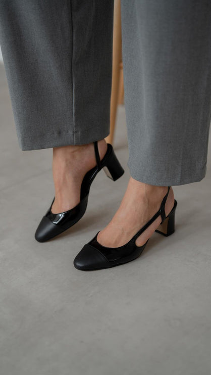 Amina Beige Genuine Leather Heeled Shoes 506║