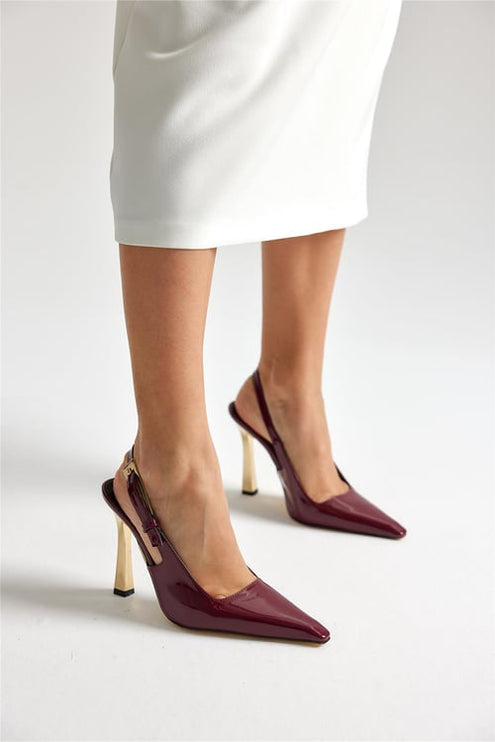 Pamela Women's Heeled Shoes Black Patent Leather 453║