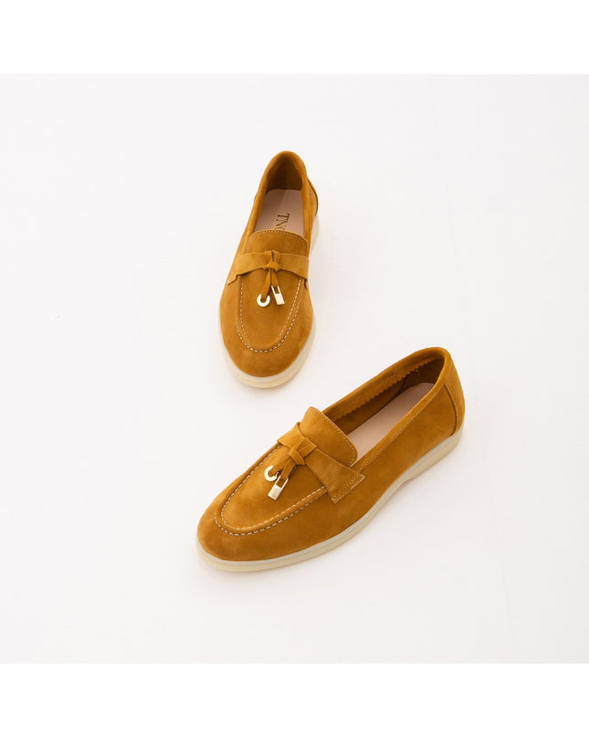 Women's Leather Loafers Blue -307