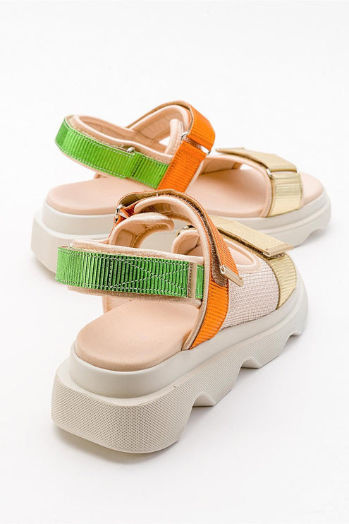 Arey Orange Multi Women's Sandals - 003