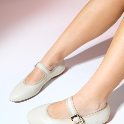 ROLLO Beige Skin Women's Ballerina Shoes F310