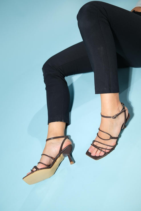 STAY Beige Women's Heeled Sandals ║1012