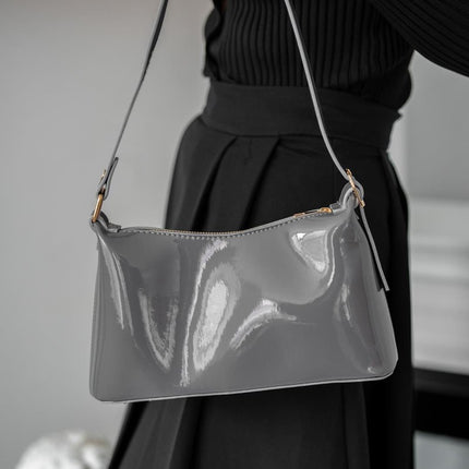Davinson Ecru Patent Leather Bag