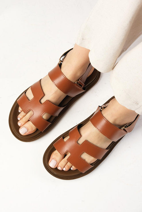 Gia Black Color Velcro Sandals -0016