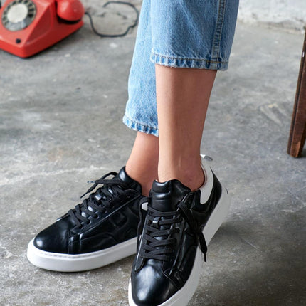 GREDY BLACK WHITE SNEAKERS -285