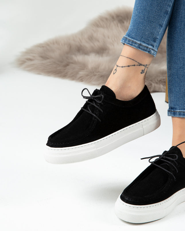 Genuine Suede Mink Color Sneaker Women's Shoes -201