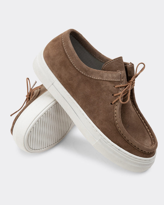 Genuine Suede Mink Color Sneaker Women's Shoes -201