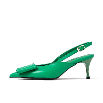 Jenna Green Color Heeled Shoes 132║