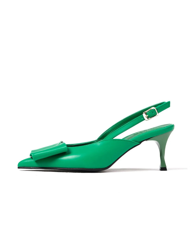 Jenna Green Color Heeled Shoes 132║