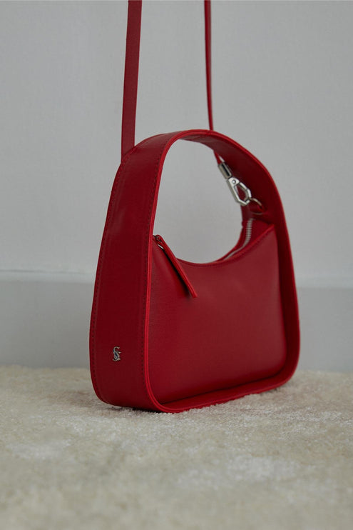 Red Mini Moon Bag