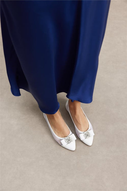 حذاء مسطح للنساء من Maricar شبكي أسود F48