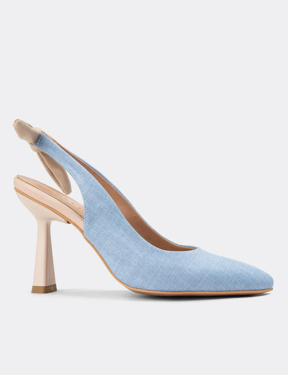 Blue Women's Heeled Shoes 74║