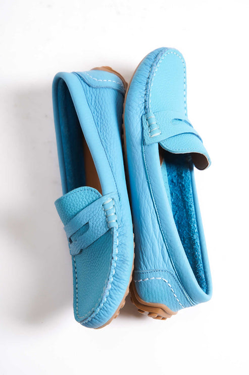 حذاء باليرينا نسائي من الجلد الطبيعي بمقدمة بيضاوية F307