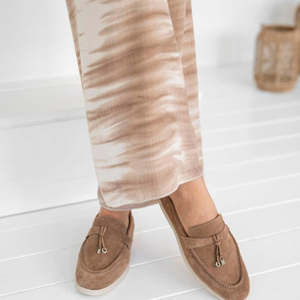 Sementa Camel Suede Genuine Leather Loafers -336