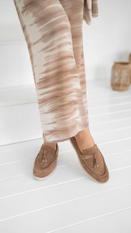 حذاء لوفر من الجلد الطبيعي من جلد الغزال الجملي من سيمينتا -336