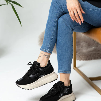 Black Sneaker Women's Shoes -255