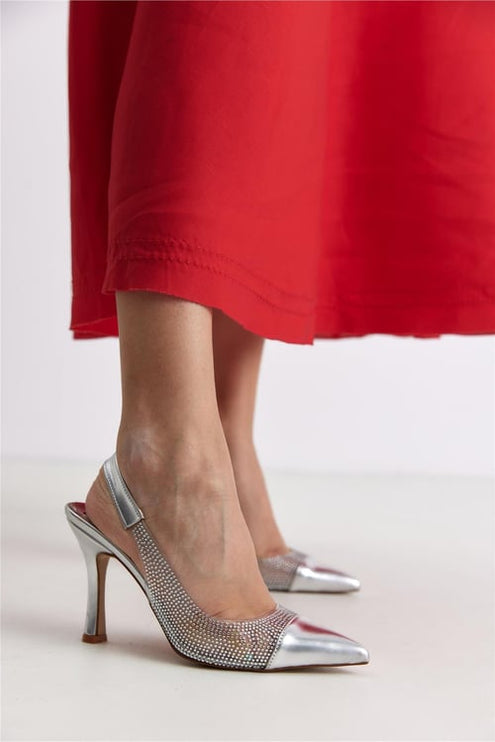 Tanda Women's Heeled Shoes Silver 502║