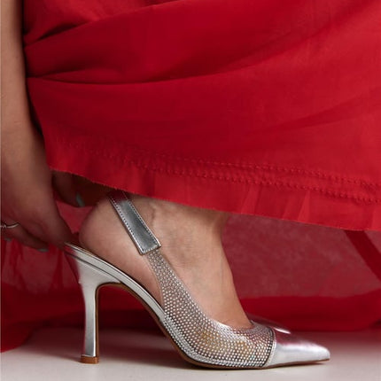 Tanda Women's Heeled Shoes Silver 502║