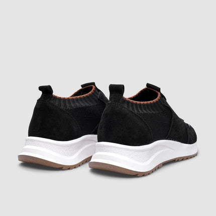 Knitwear Black Elastic Women's Sports Shoes H05