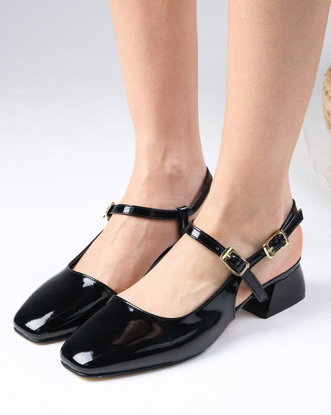 Thea White Color Low Heeled Shoes ║1044