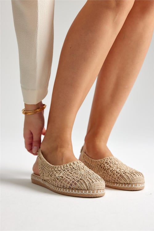 Toretto Women's Espadrille Beige Natural ●5