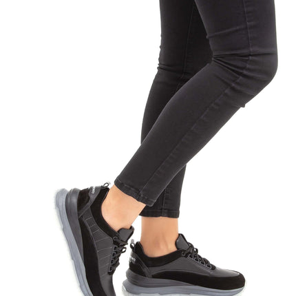 Valmenti Women's Genuine Leather Black Sneakers & Sports Shoes -247