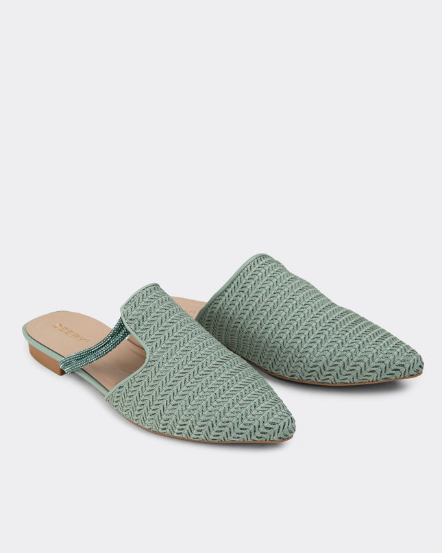 Green Women's Slippers -934